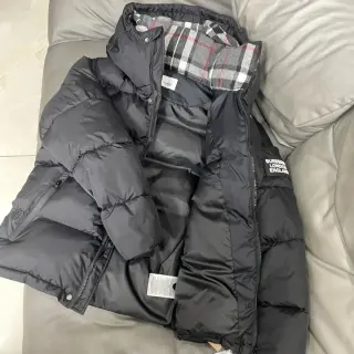 Burberry Check-Lined Hooded Puffer Jacket
